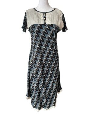 La Fille Mixed Print Midi Dress Size 42 🖤